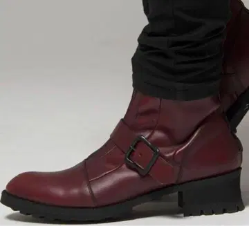 시버라이즈 ZIP 가죽 엔지니어 부츠 보르도 사이즈 43
