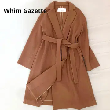 새상품급 윔 가젯 리버 체스터 코트 더블 페이스 롱 기장 카멜