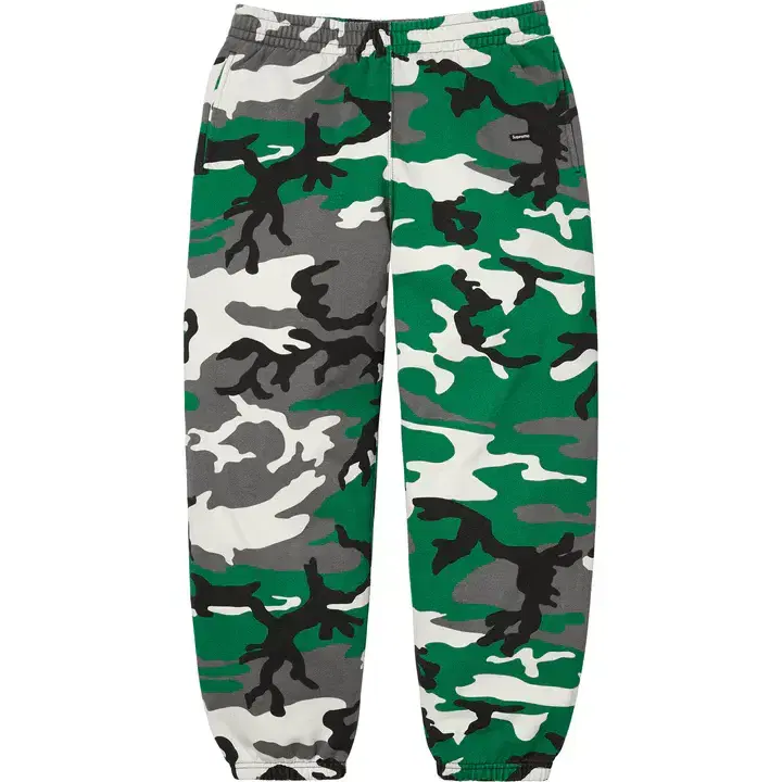 Authentic S, M, L, XL Supreme Small Box Sweatpants Green Camo 25FW