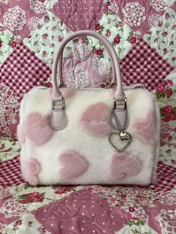 [ 미사용 새상품 ] Samantha Thavasa 퍼 보스턴 핸드백