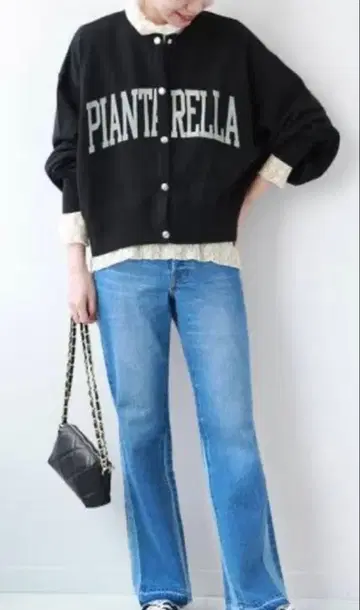 저널 스탠다드 리룸 로고 맨투맨 숏 가디건