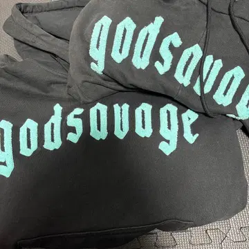 godsavage 후드티 숏팬츠 세트 블랙