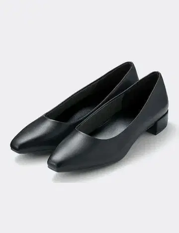 [새상품] GU 지유 마쉬멜로우 로우힐 펌프스 BLACK 25.5cm