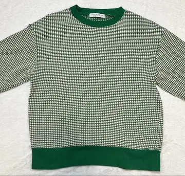 A DAY IN THE LIFE 멀티 컬러 자카드 니트 그린 F