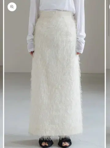 neau 신상 FEATHERED LONG SKIRT