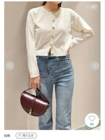 [ flower collection ] 비쥬 버튼 니트 가디건