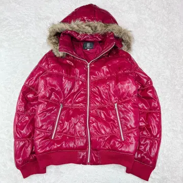 archive 퍼 다운 자켓 y2k 광택 짧은 기장 XL