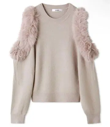 에코 퍼 슬리브 니트 풀오버 SNIDEL 핑크 스나이델