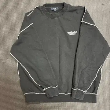 BEANS 블랙 맨투맨 S