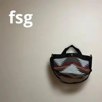 fsg 보트형 노르딕 무늬 토트백
