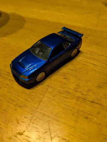 34GT-R 파랑 스포츠카 미니카 리어 윙 포함