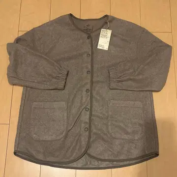 새상품 무인양품, 부드러운 플리스 가디건 여성, 모카 브라운 L 사이즈