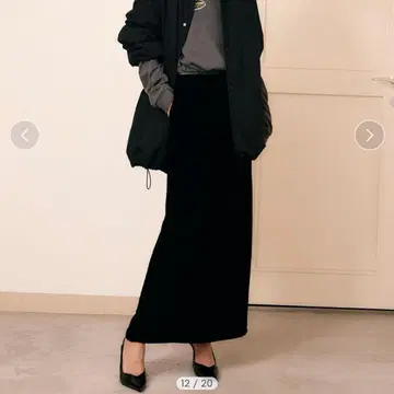 henon. 헤논 벨로아 아이라인 스커트 스커트