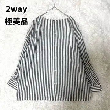 STAMP AND DIARY 2way 스트라이프 셔츠