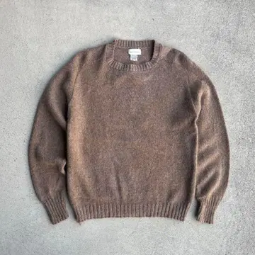 USA 제조 90년대 빈티지 구제 의류 울 니트 무지 M 베이지