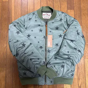 Calee Supply Co. 별 패턴 MA-1 자켓 M
