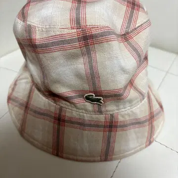 라코스테 체크 무늬 버킷 햇