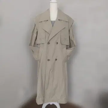 [ HARE ] 하레 더블 브레스트 트렌치코트 베이지 오버 사이즈 베스트