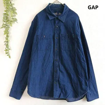 갭 GAP 데님 셔츠 던가리 셔츠 캐주얼 남성용 M 긴팔