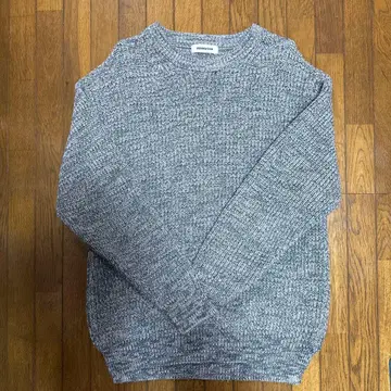 몽키 타임 그레이 크루넥 니트