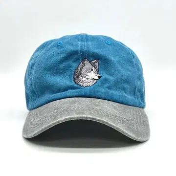 새상품 오리지널 자수 베이스볼 캡 개 허스키 동물 2톤