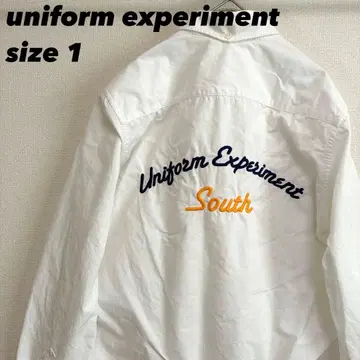 [ 레어 구하기 어려움 ] 유니폼 익스페리먼트 뒷면 로고 자수 긴팔 셔츠