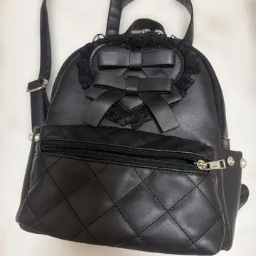 Ank Rouge 하트 리본 백팩 블랙