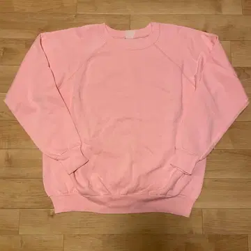 빈티지 맨투맨 래글런 70s 80s 핑크