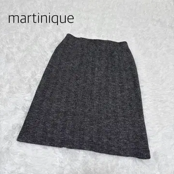 [ 마르티니크 ] 트위드 타이트 스커트 M 울 올 패턴 성숙/러블리
