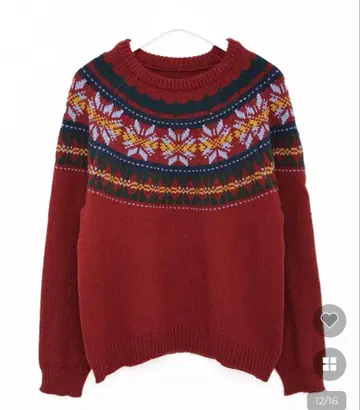 노르딕 무늬 니트 NUGU