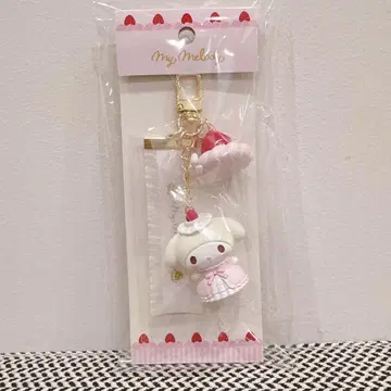 [ 미사용 새상품 ] 마이멜로디 키링 ( 딸기 휘핑 케이크 )