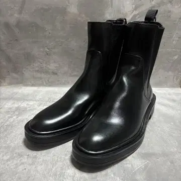 [ 새상품 ] ZARA 사이드 고어 부츠 24.5cm 첼시 플랫 가죽