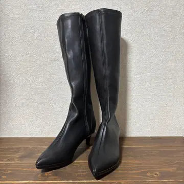 esperanza 롱 부츠 22.5 사이드 지퍼 포인티드 힐