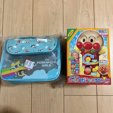 호빵맨 가챠Jr & 파워퍼프걸스 파우치 세트 새상품