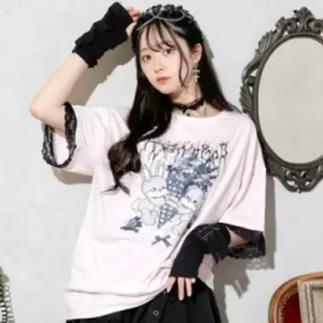 우사곰 병약 병약 백 스핀들 티셔츠 노에미 NOEMIE