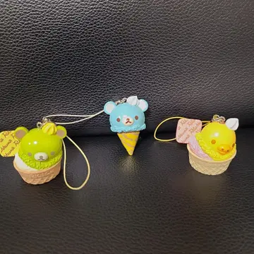 리락쿠마 아이스크림형 스트랩 3개 세트 헤이세이 레트로