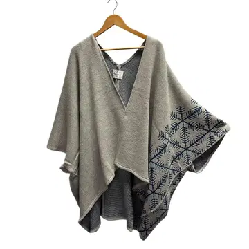 문색 겉옷 빅 실루엣 니트 가디건 (그레이)