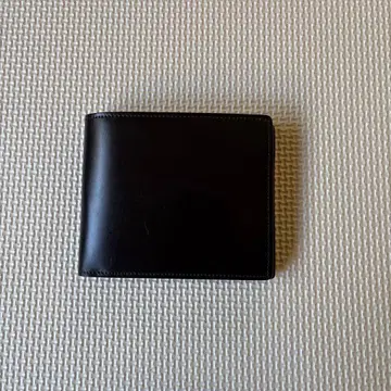 지갑 이단 접이식 키프리스 쉘 코도반 & 시라사기 가죽 천연 가죽 미사용