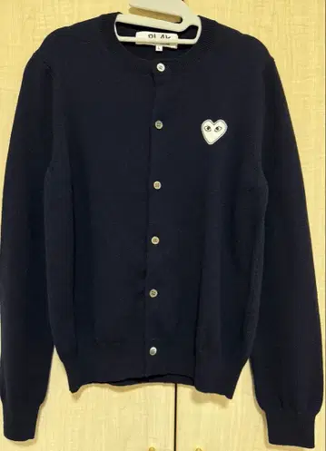 꼼 데 가르송 니트 가디건 네이비 L