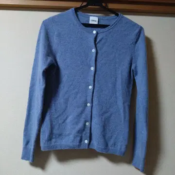 캐시미어 100% 라이트 블루 가디건 S