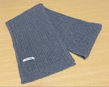 LACOSTE 그레이 머플러 케이블 니트 편직