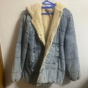 ANAP 데님풍 플리스 후드 자켓