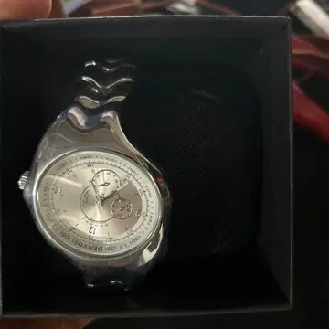 디지털 아날로그 시계 실버