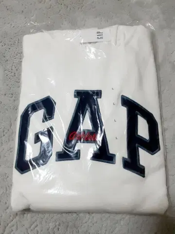 GAP 화이트 후드티 완판템 남성용 L 사이즈