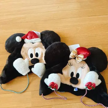 디즈니 크리스마스 팬캡 미키 미니 페어 2세트 새상품