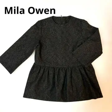 미라 오웬 상의 꽃무늬 레이스 페플럼 튜닉