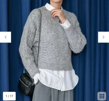 23구 이번 시즌 [세탁 가능] 스팽글 돌먼 슬리브 니트