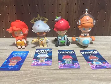 DIMOO 피규어 세트 4개+카드