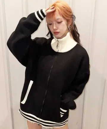 OY/오드리 집업 가디건