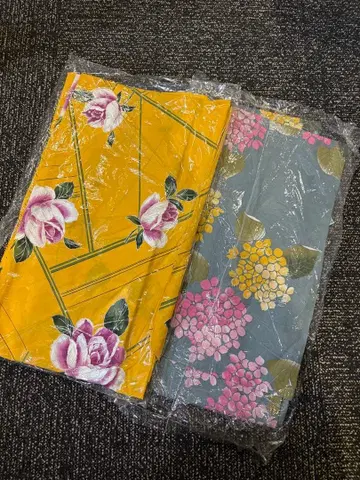 꽃무늬 유카타 세트 (옐로우 컬러, 파란색)